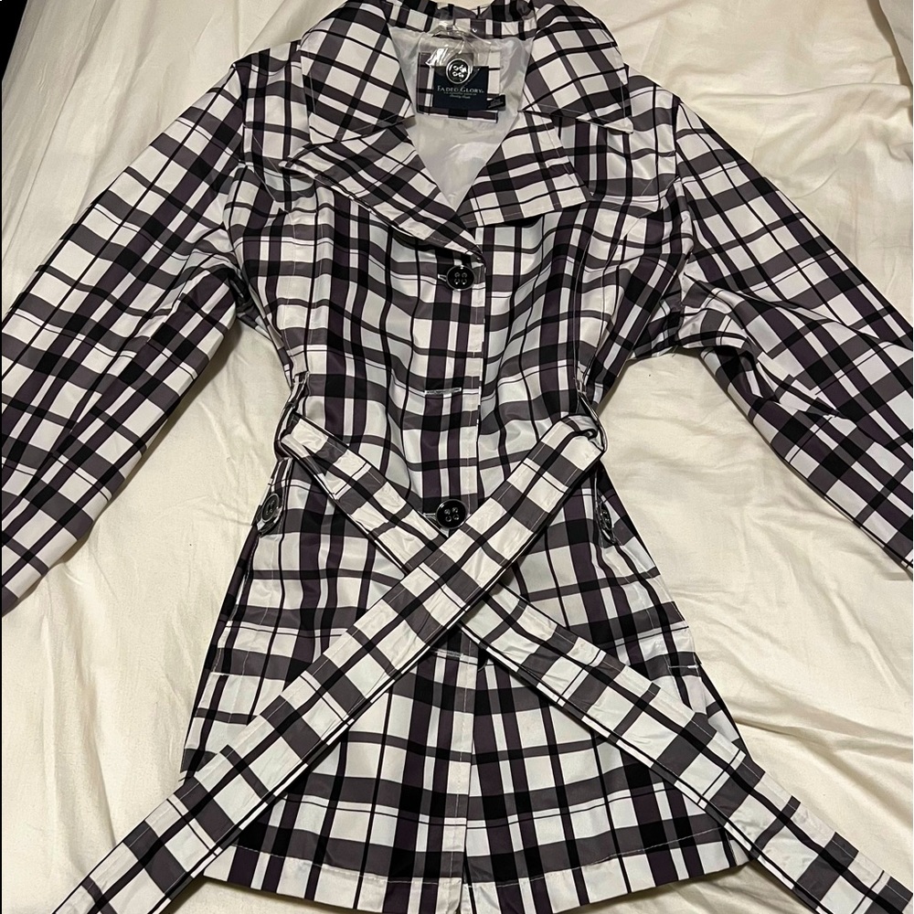Fades glory belted trench rain coat